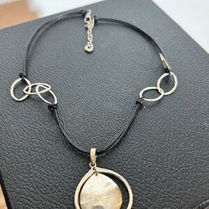 Silpada vintage rare Elegant Black and Silver Necklace